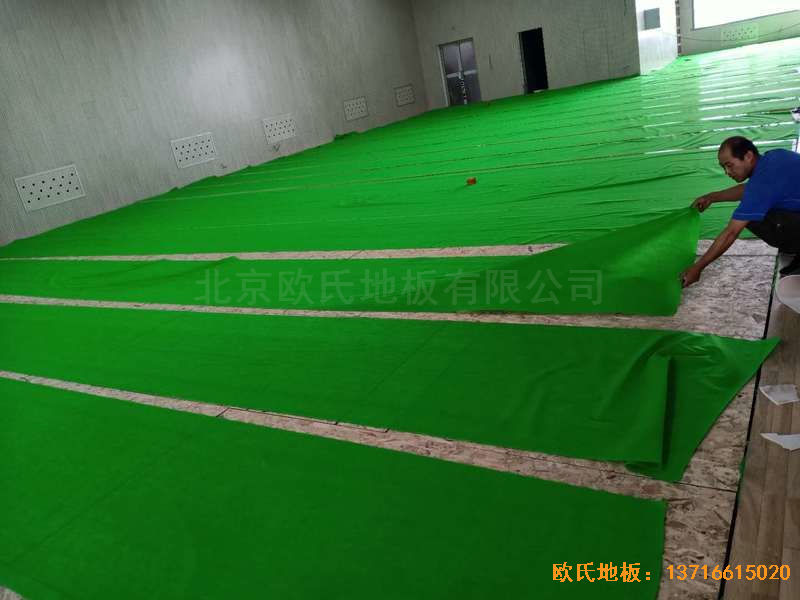 山西運城財經(jīng)學(xué)校運動木地板安裝案例